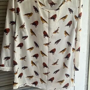 Bird Print Blouse